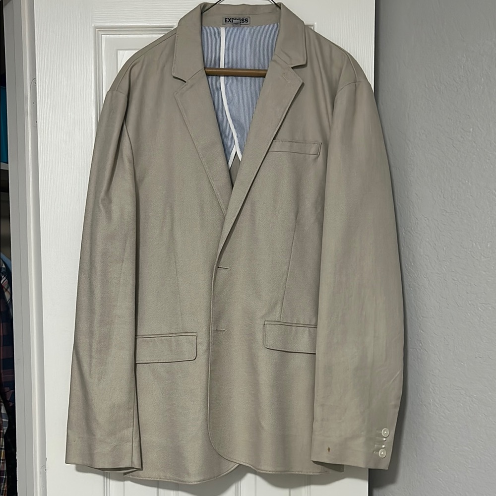 Express Tan Sport Coat Lightweight Blazer